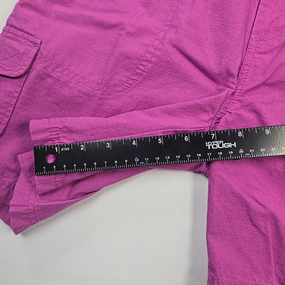 Womens Shorts 14 Caribbean Joe Island Supply Fuchsia Cargo Pocket Bermuda Shorts